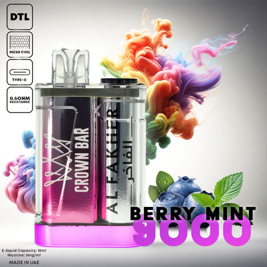 Al Fakher Crown Bar 9000 Berry Mint Liquid