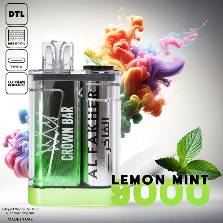 alfakher-crownbar-9000-lemon-mint | Al Fakher - Crown Bar DE