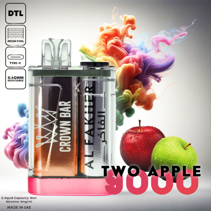 alfakher-crownbar-9000-two-apple | Al Fakher - Crown Bar DE